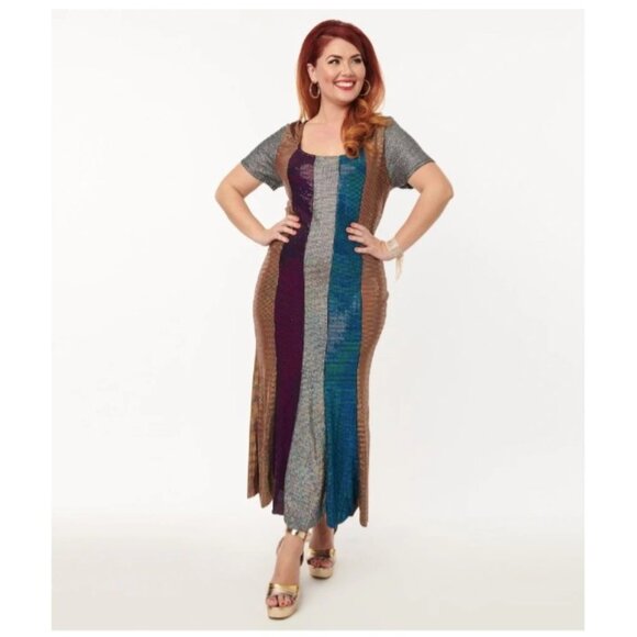 The Curve Multicolored Sequin Midi Dress - Picture 1 of 5